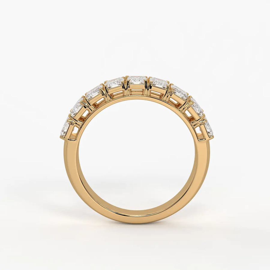 Emerlisse Emerald Diamond Eternity Band