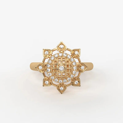 Heartwheel Diamond Ring