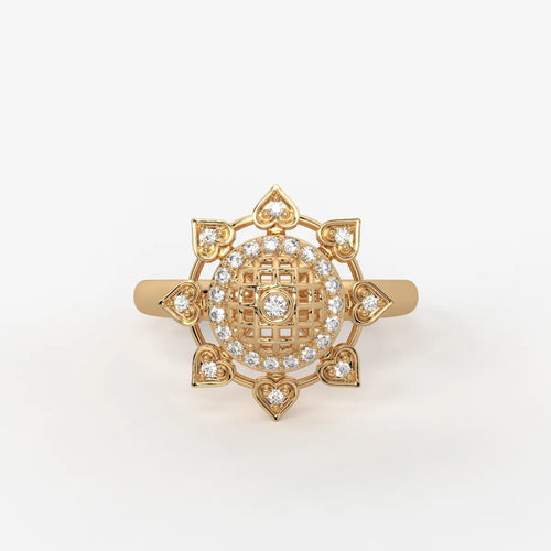 Heartwheel Diamond Ring