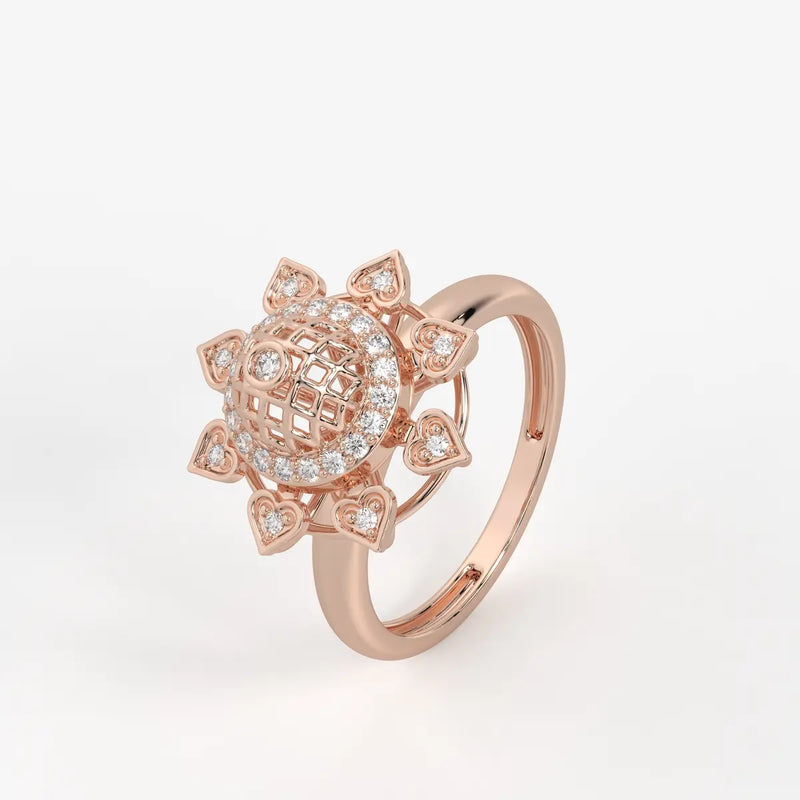 Heartwheel Diamond Ring