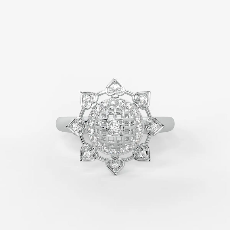 Heartwheel Diamond Ring