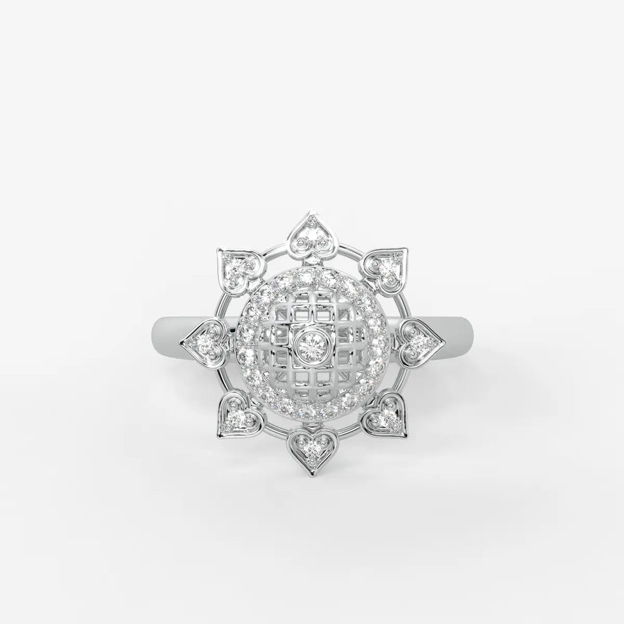 Heartwheel Diamond Ring