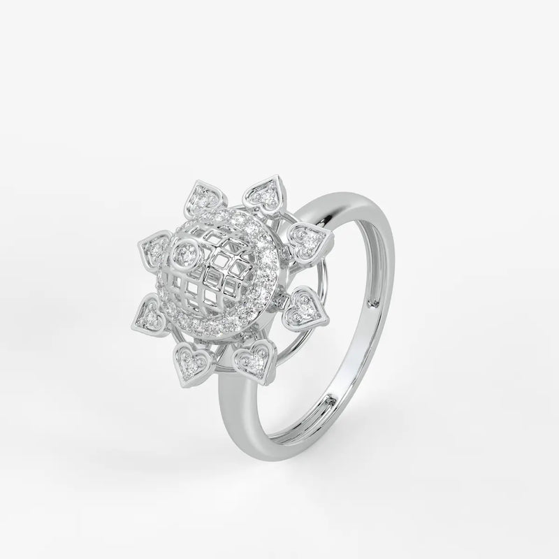 Heartwheel Diamond Ring