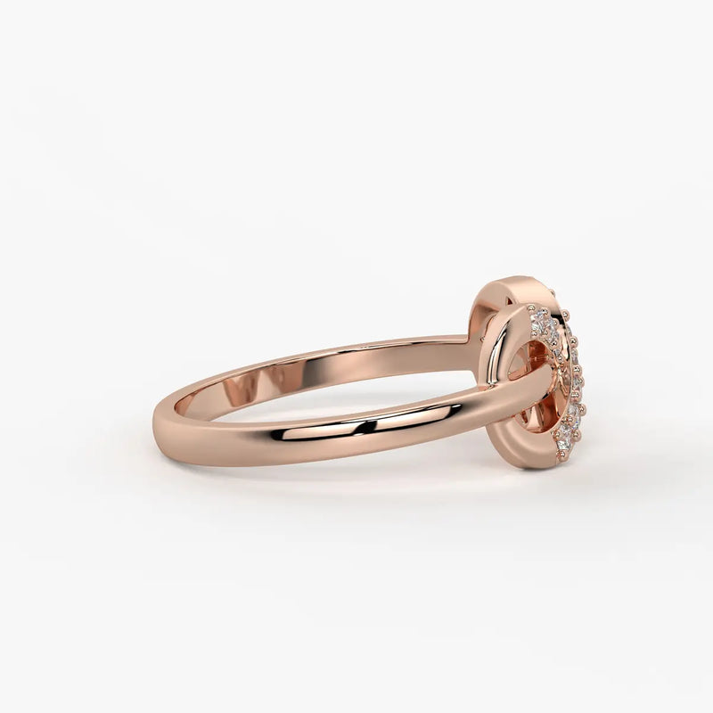 Infinity Cross Pavé Ladies Ring
