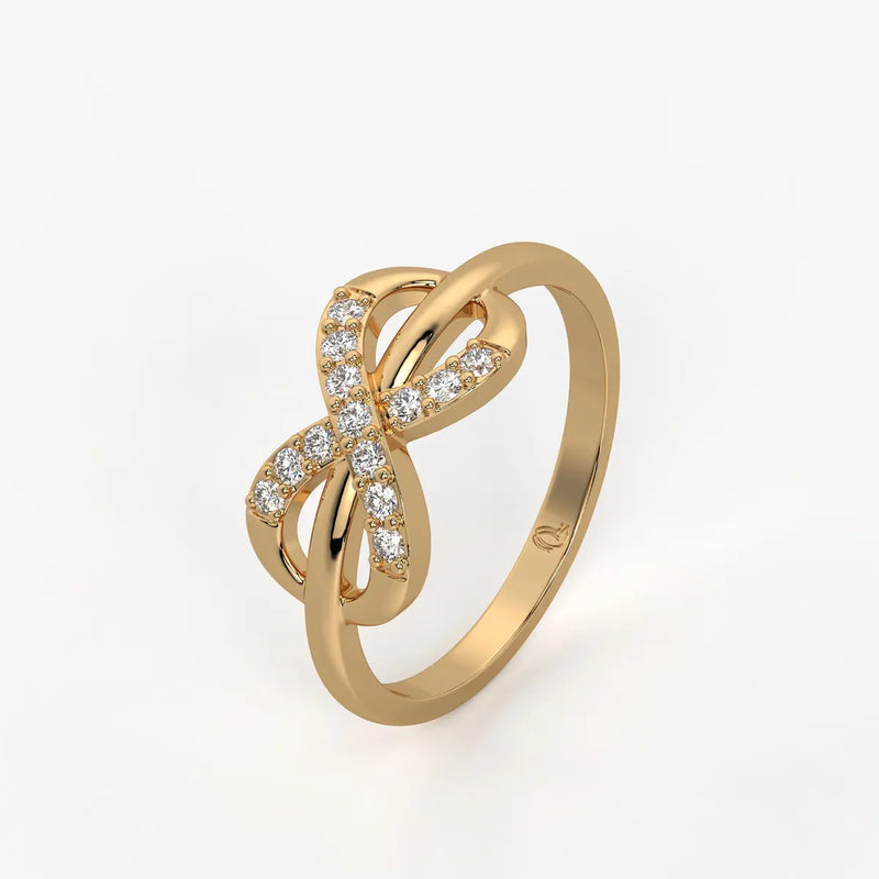 Infinity Cross Pavé Ladies Ring