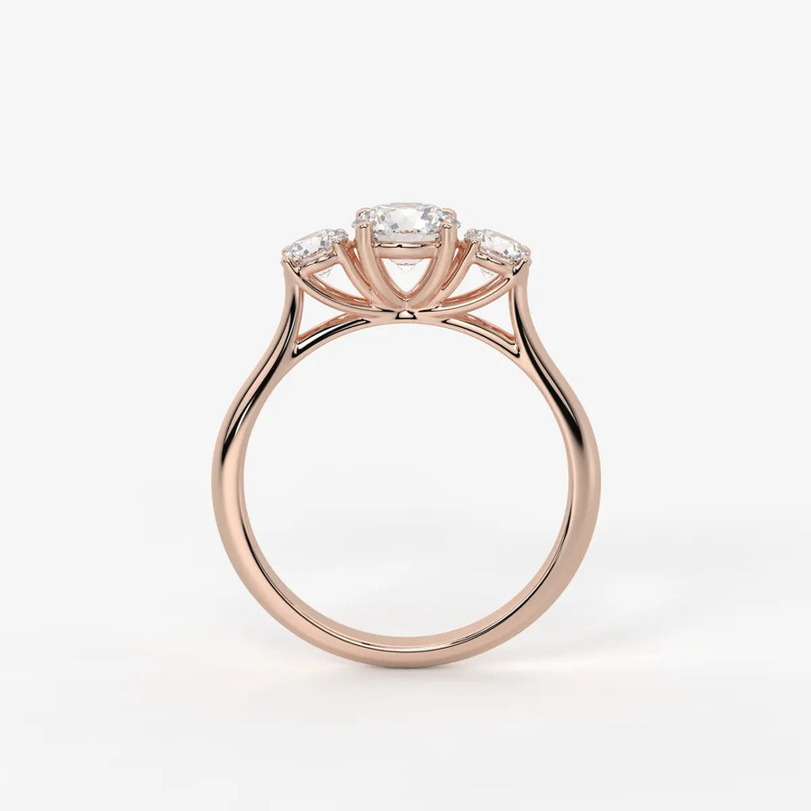 Orivanta Round Trilogy Diamond Ring