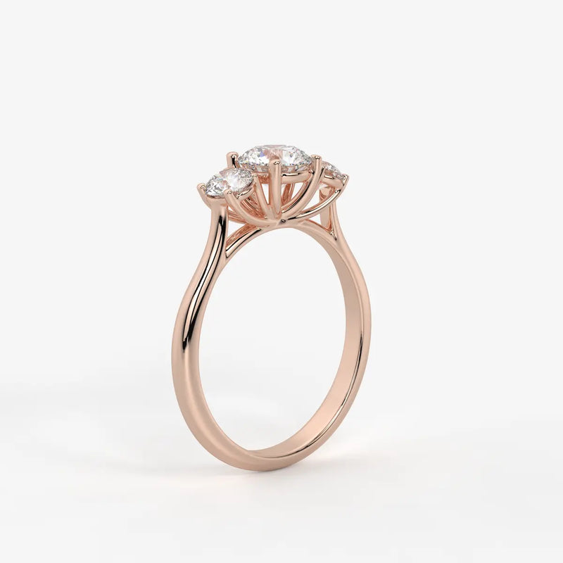 Orivanta Round Trilogy Diamond Ring