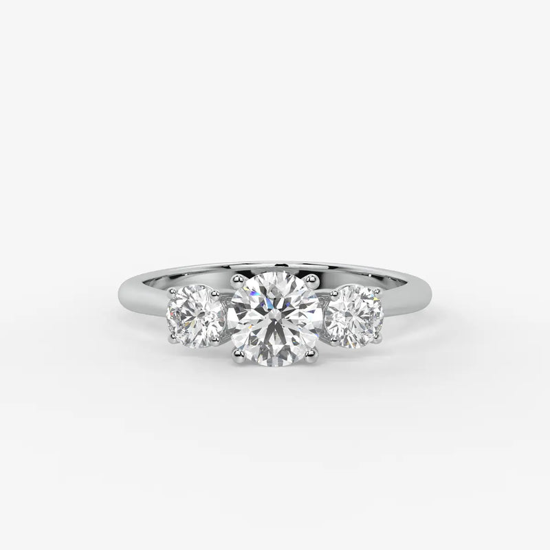 Orivanta Round Trilogy Diamond Ring