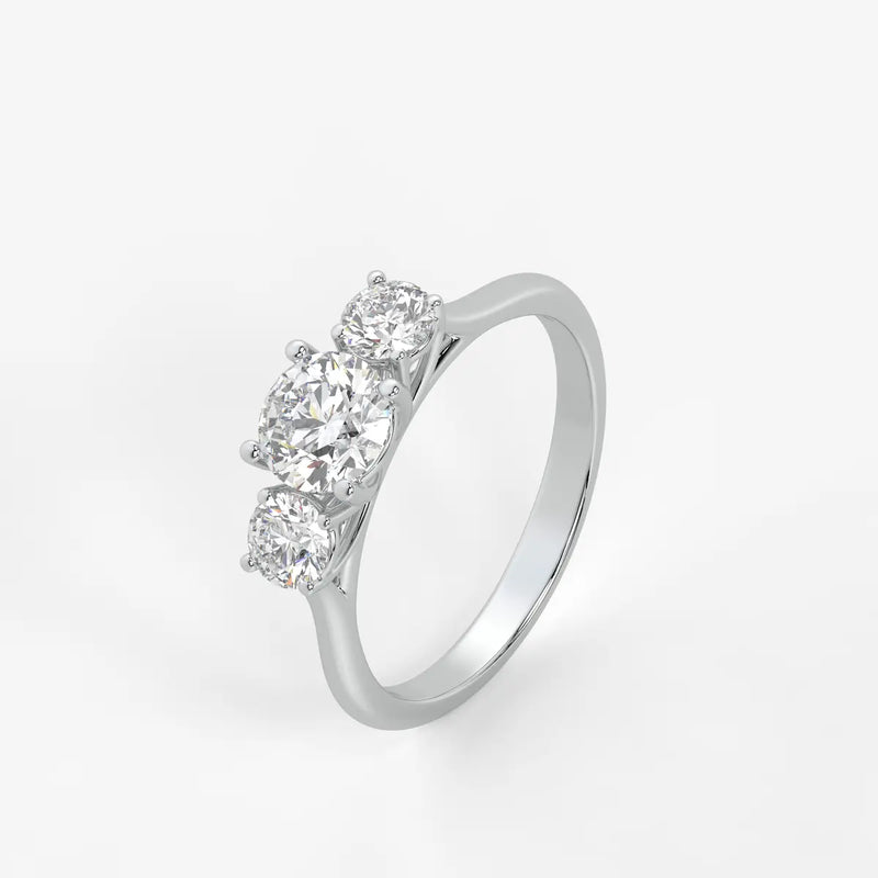 Orivanta Round Trilogy Diamond Ring