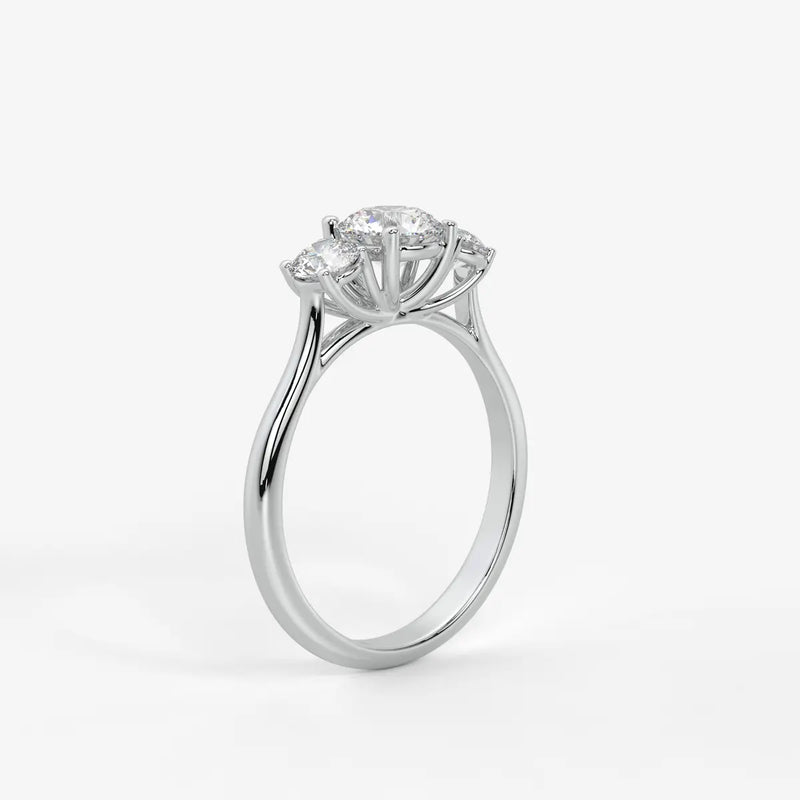 Orivanta Round Trilogy Diamond Ring