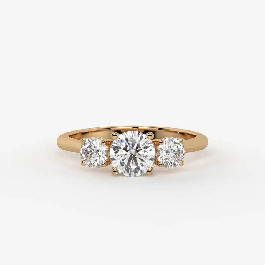 Orivanta Round Trilogy Diamond Ring