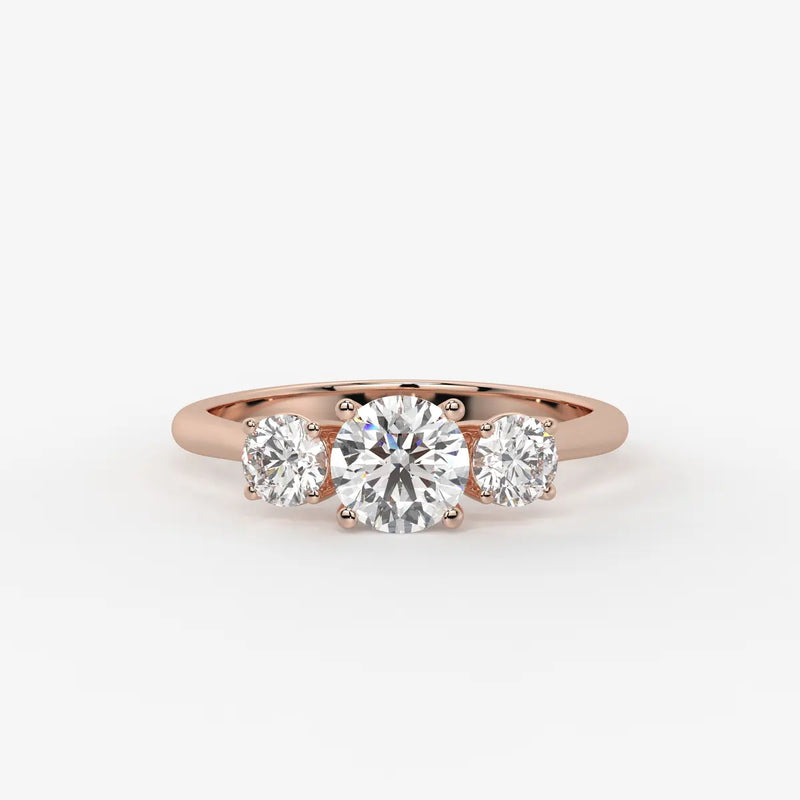 Orivanta Round Trilogy Diamond Ring