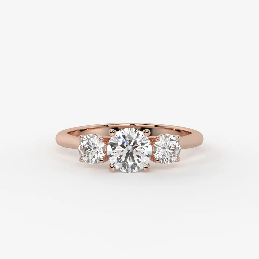 Orivanta Round Trilogy Diamond Ring