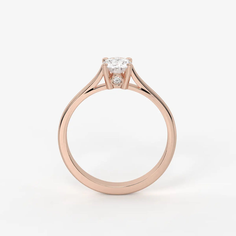 Avelisse Oval Solitaire Diamond Ring