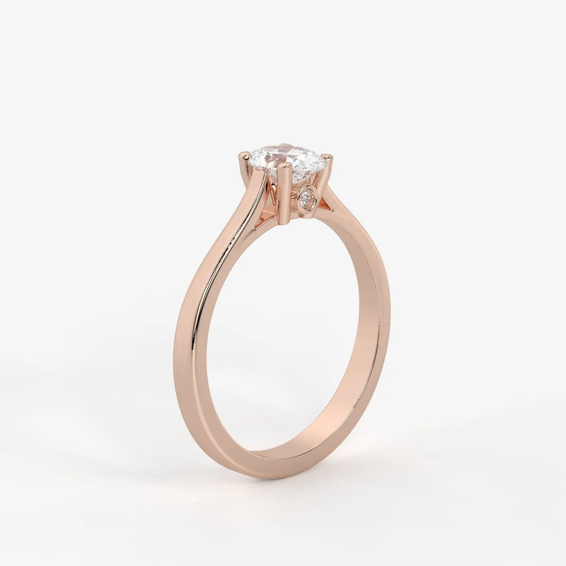 Avelisse Oval Solitaire Diamond Ring