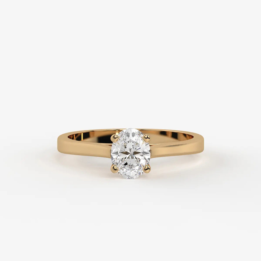 Avelisse Oval Solitaire Diamond Ring