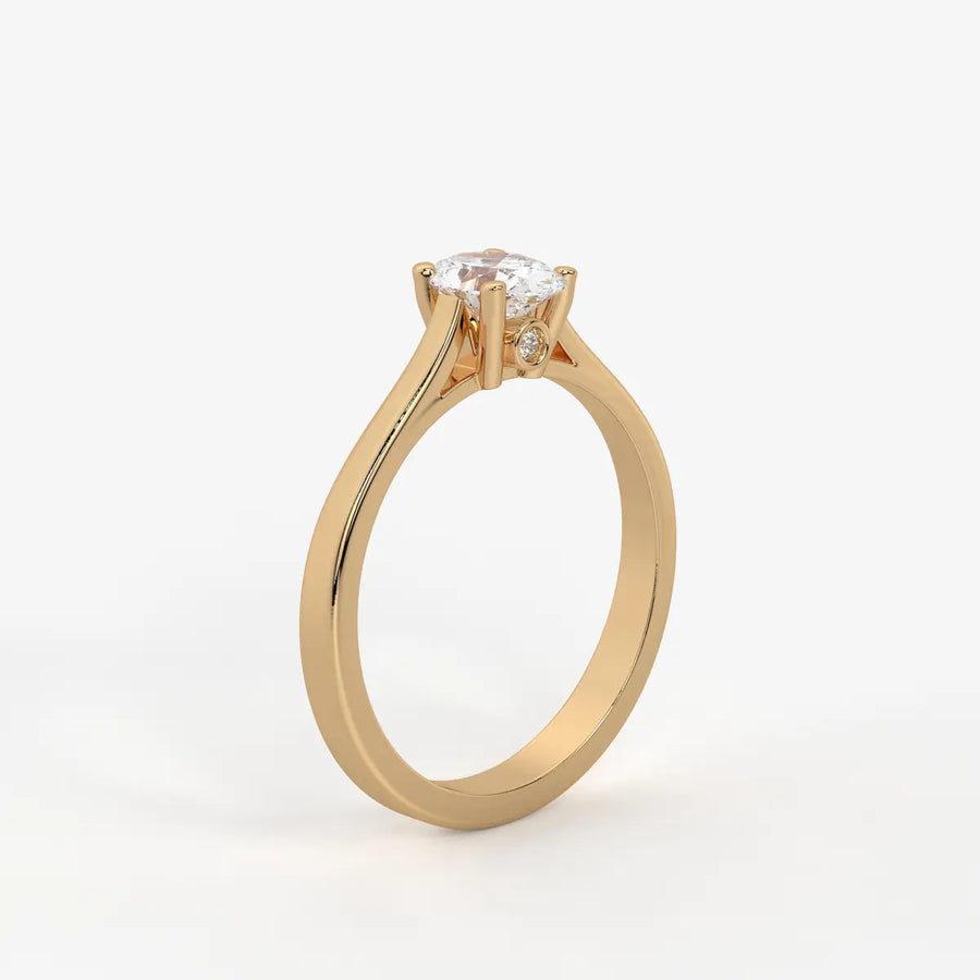Avelisse Oval Solitaire Diamond Ring