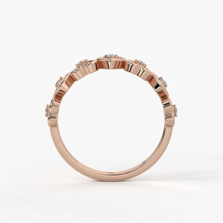 Cupid Crest Diamond Heart Band