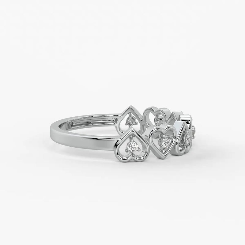 Cupid Crest Diamond Heart Band
