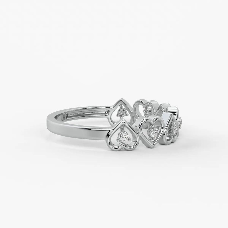 Cupid Crest Diamond Heart Band
