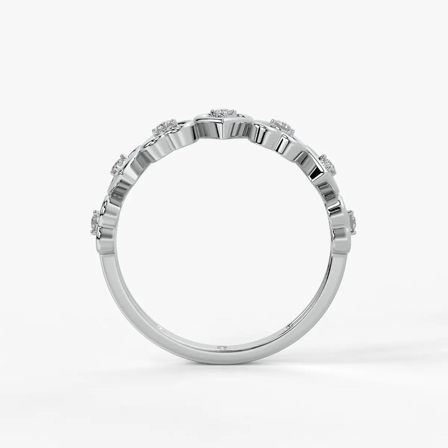 Cupid Crest Diamond Heart Band