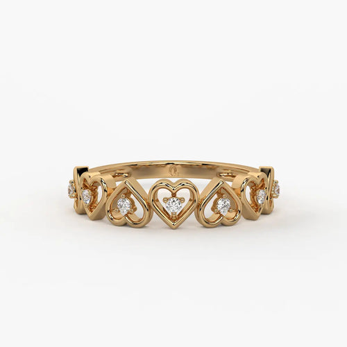 Cupid Crest Diamond Heart Band