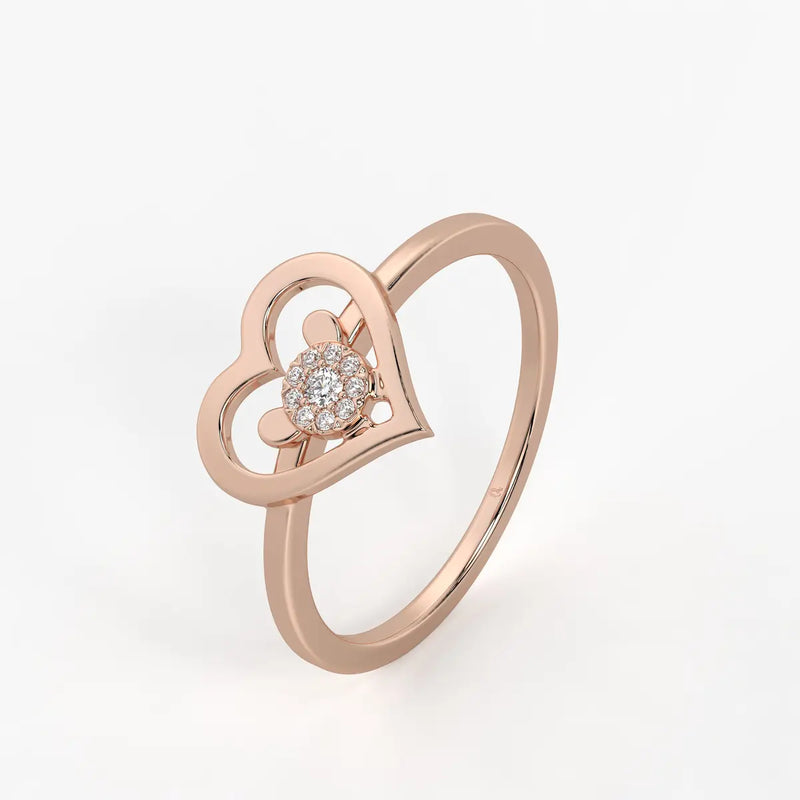 Mimiheart Diamond Charm Ring