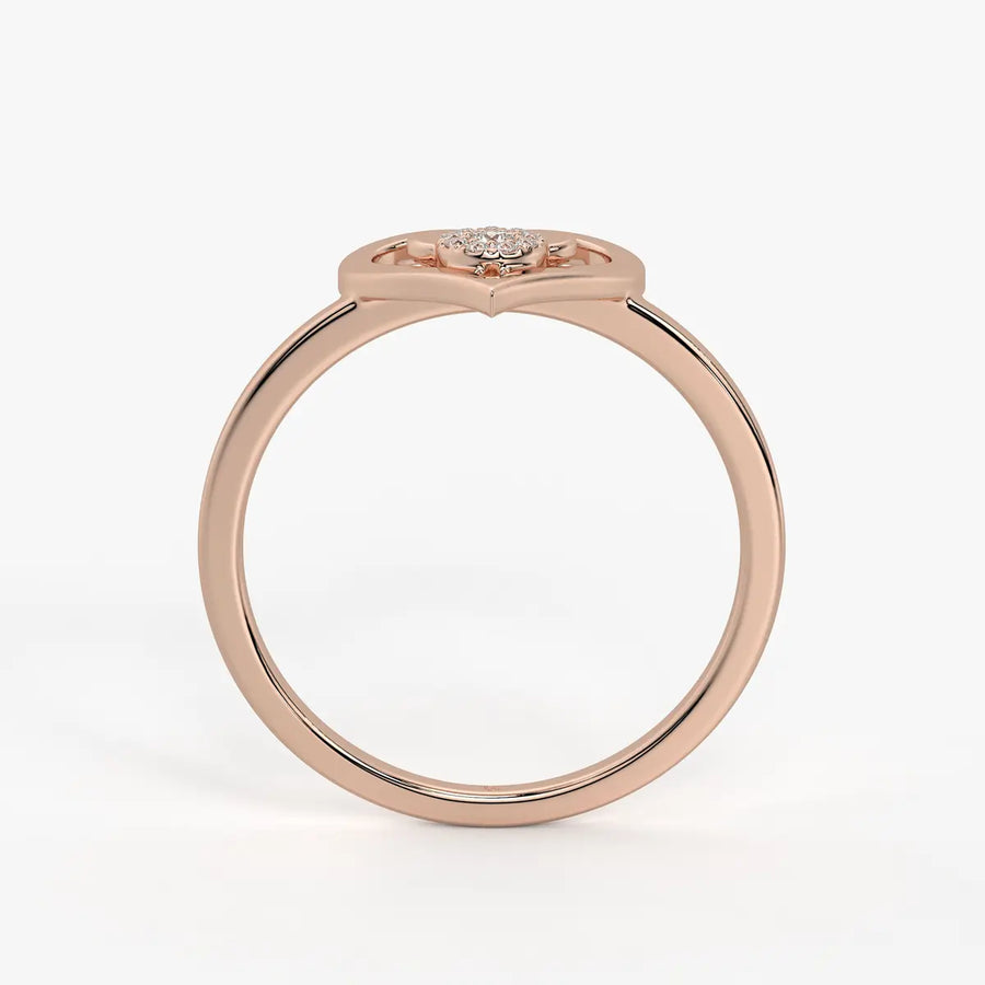 Mimiheart Diamond Charm Ring