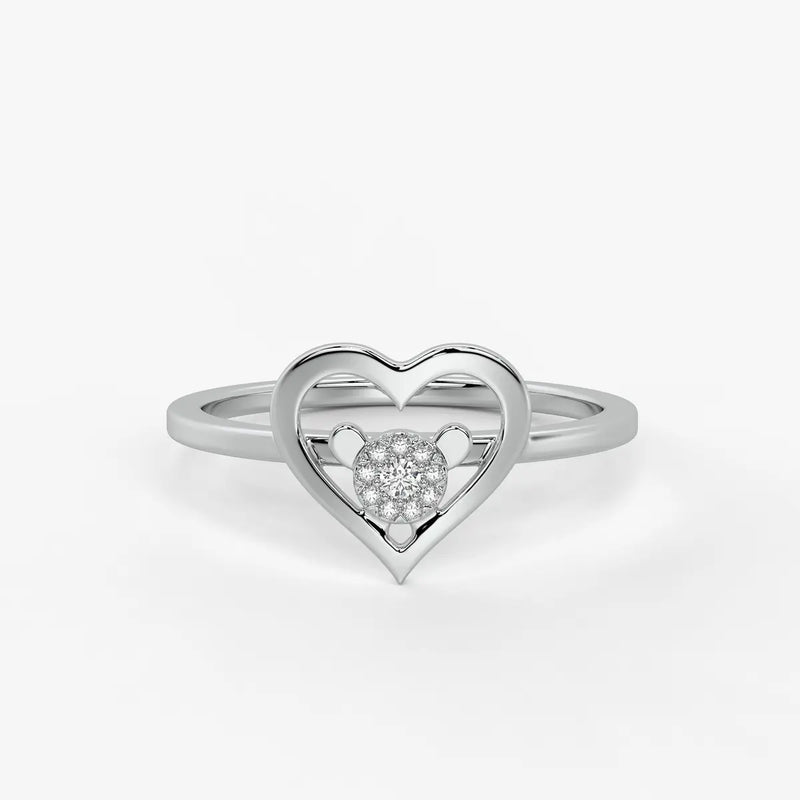 Mimiheart Diamond Charm Ring