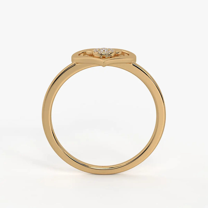 Mimiheart Diamond Charm Ring
