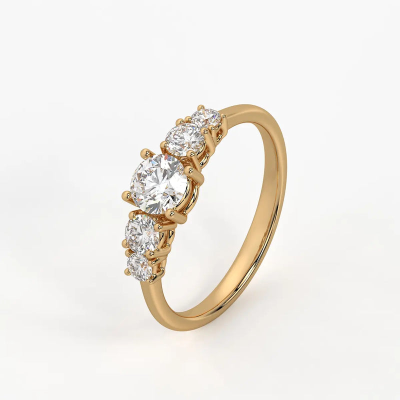 Halovera Cascade Diamond Ring