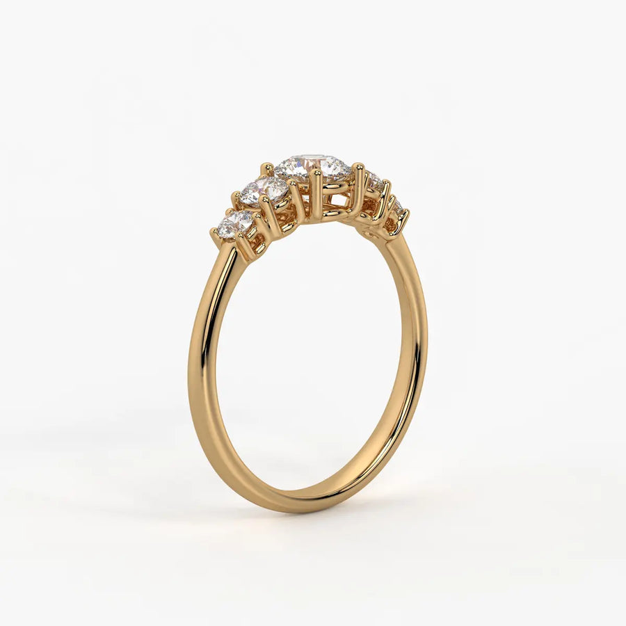 Halovera Cascade Diamond Ring