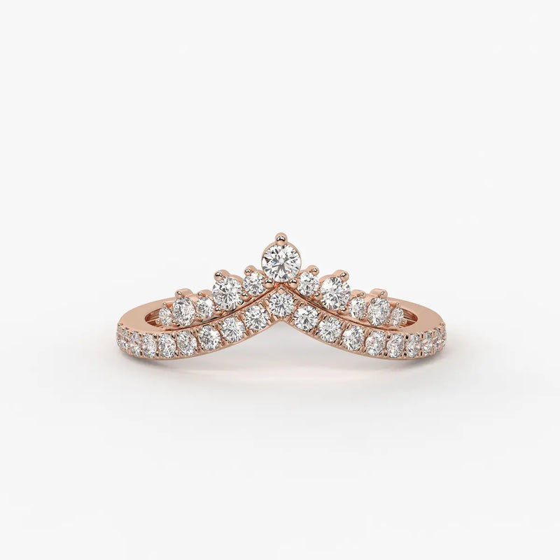 Crown Curve Diamond Ring