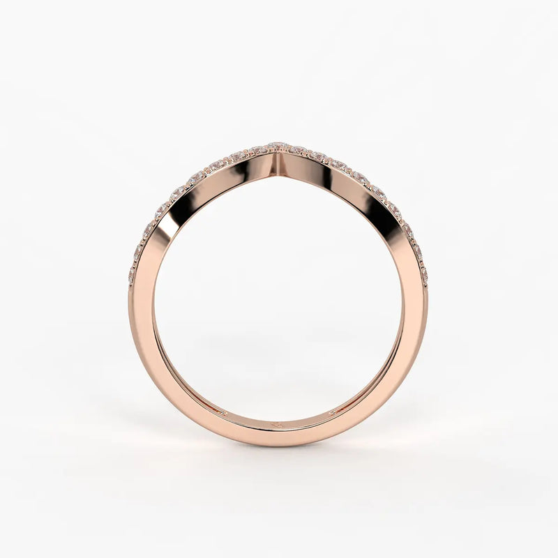 Crown Curve Diamond Ring