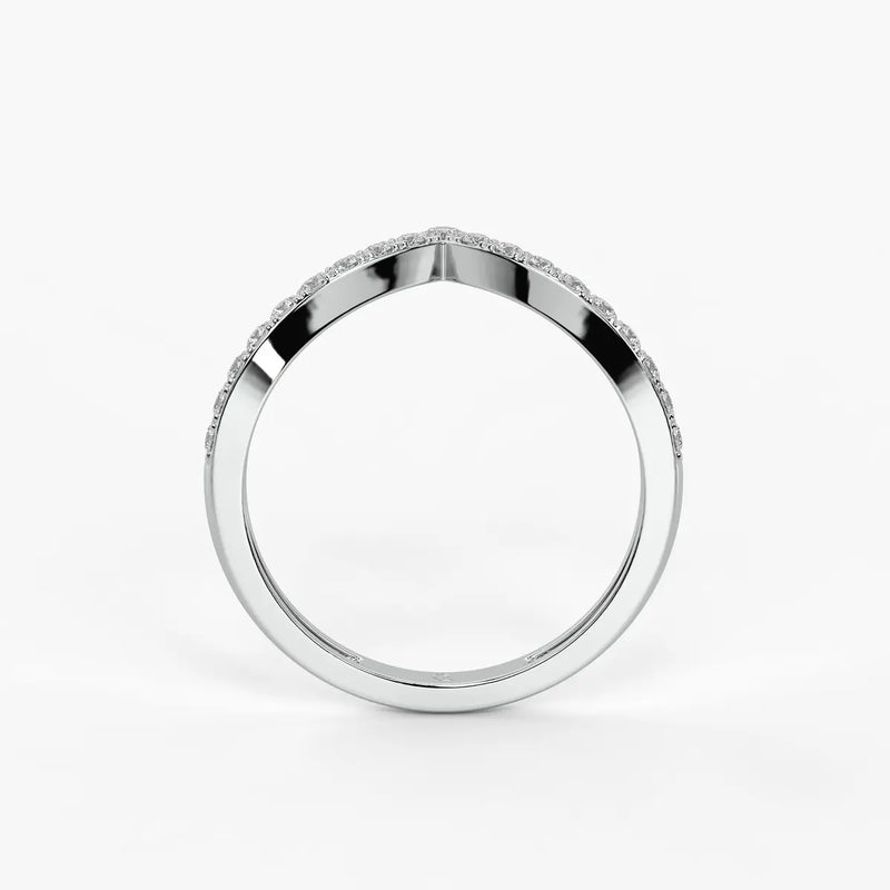 Crown Curve Diamond Ring