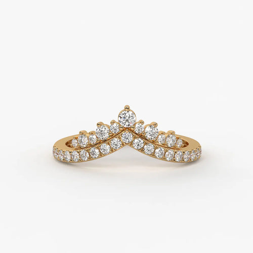 Crown Curve Diamond Ring