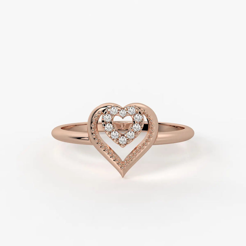Everliora Twin Heart Diamond Ring