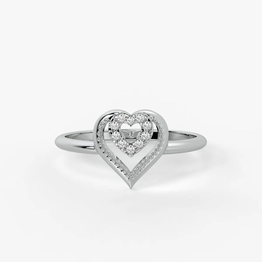 Everliora Twin Heart Diamond Ring