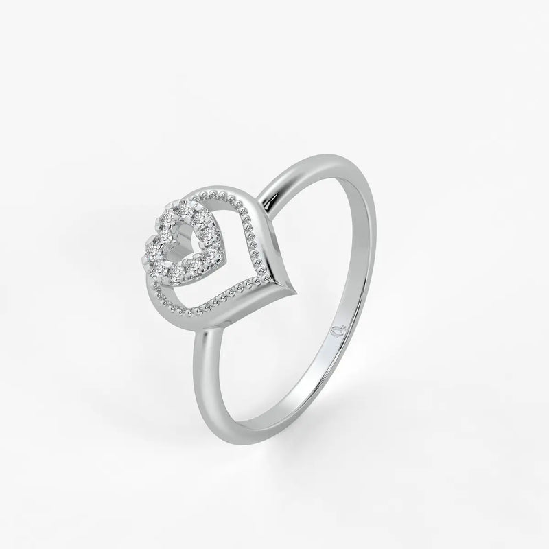Everliora Twin Heart Diamond Ring