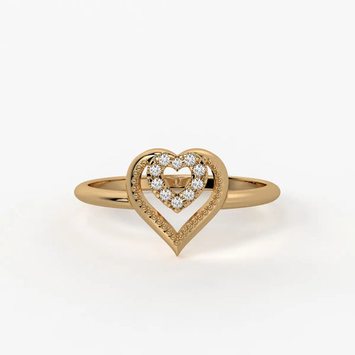 Everliora Twin Heart Diamond Ring