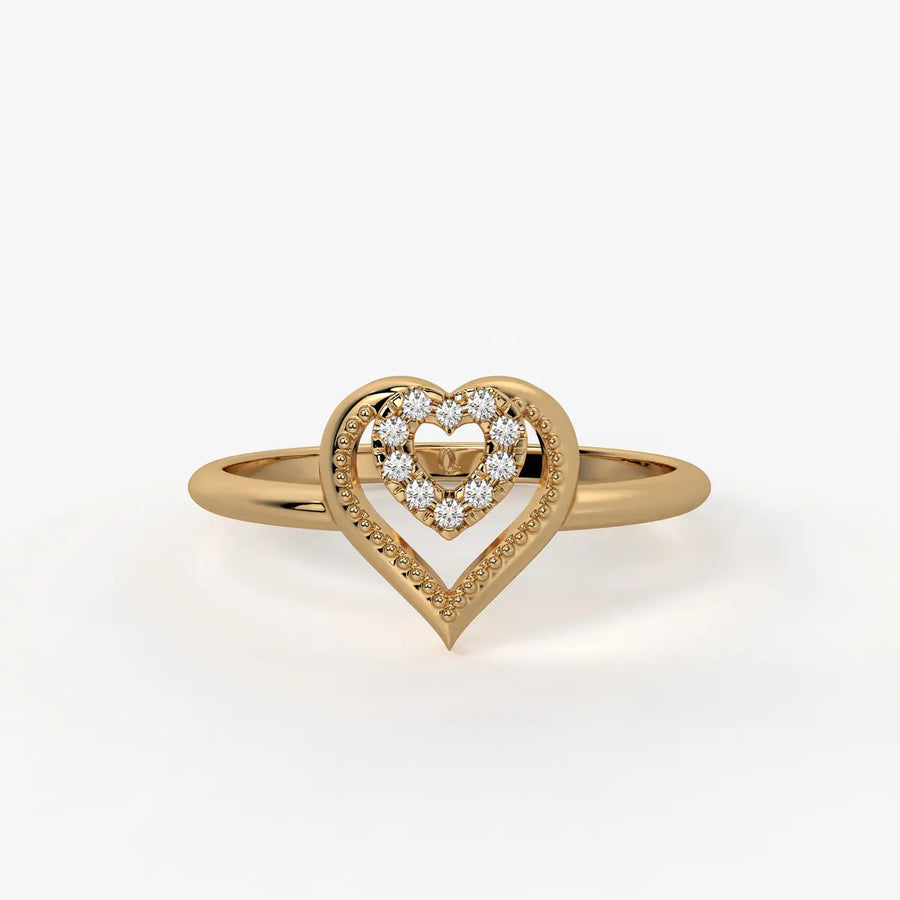Everliora Twin Heart Diamond Ring