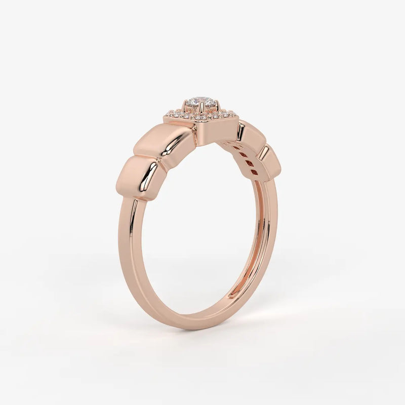 Orlina Cushion Halo Diamond Statement Ring
