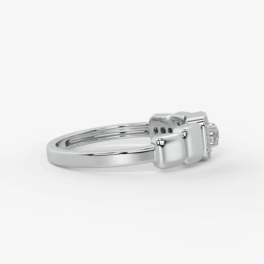 Orlina Cushion Halo Diamond Statement Ring