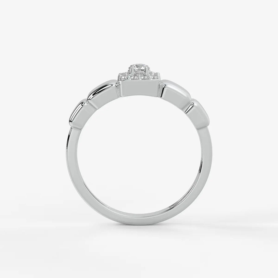 Orlina Cushion Halo Diamond Statement Ring