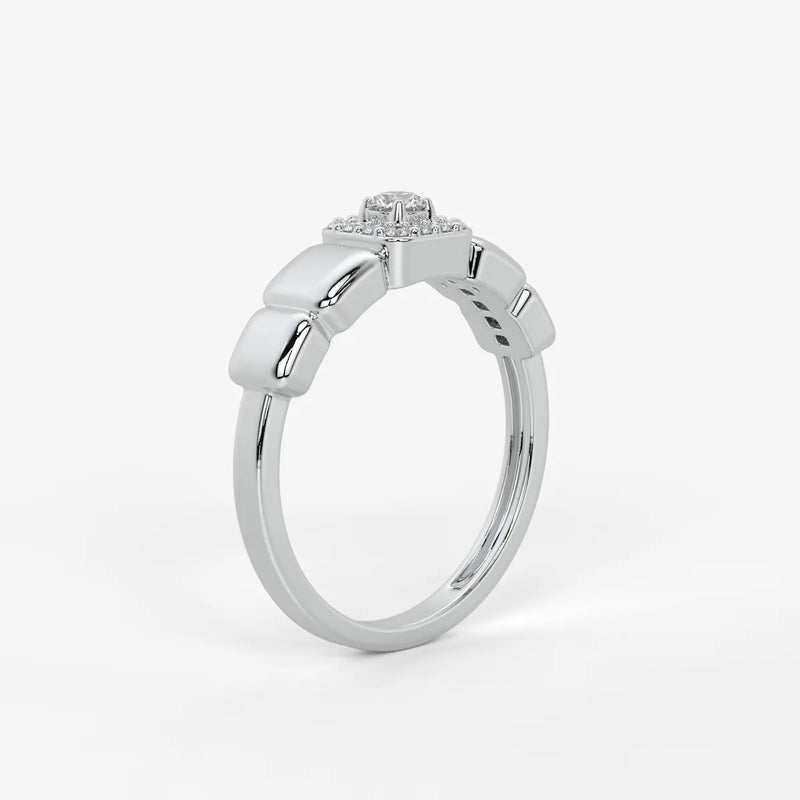 Orlina Cushion Halo Diamond Statement Ring