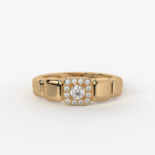 Orlina Cushion Halo Diamond Statement Ring