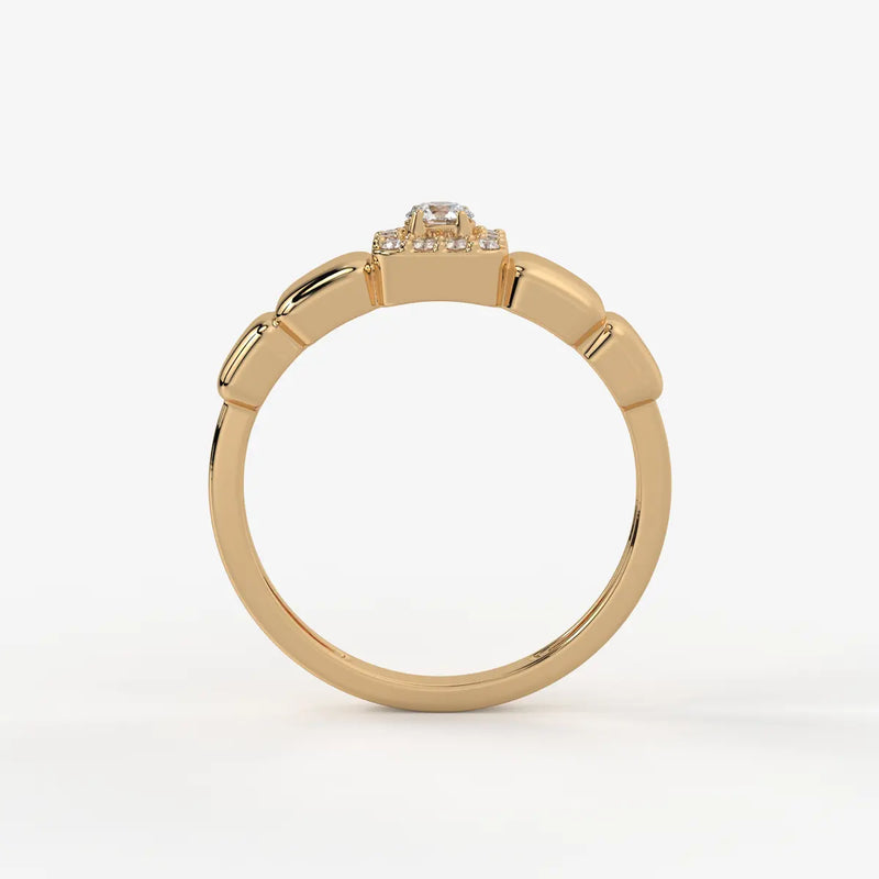 Orlina Cushion Halo Diamond Statement Ring