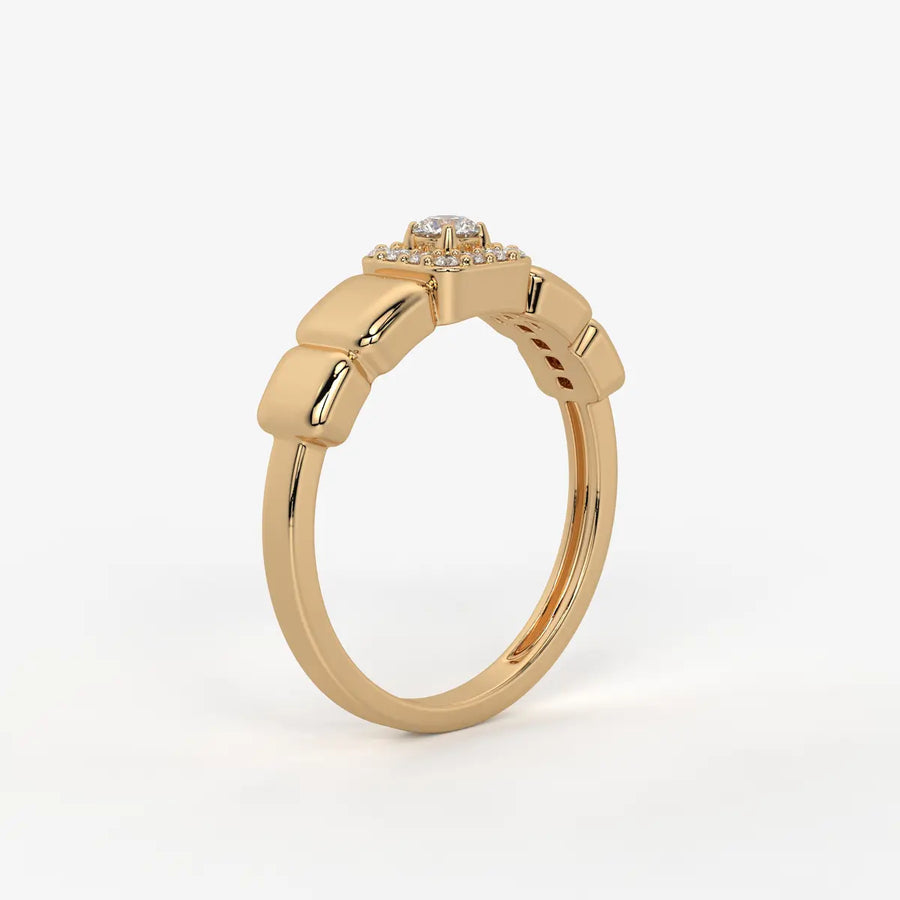 Orlina Cushion Halo Diamond Statement Ring