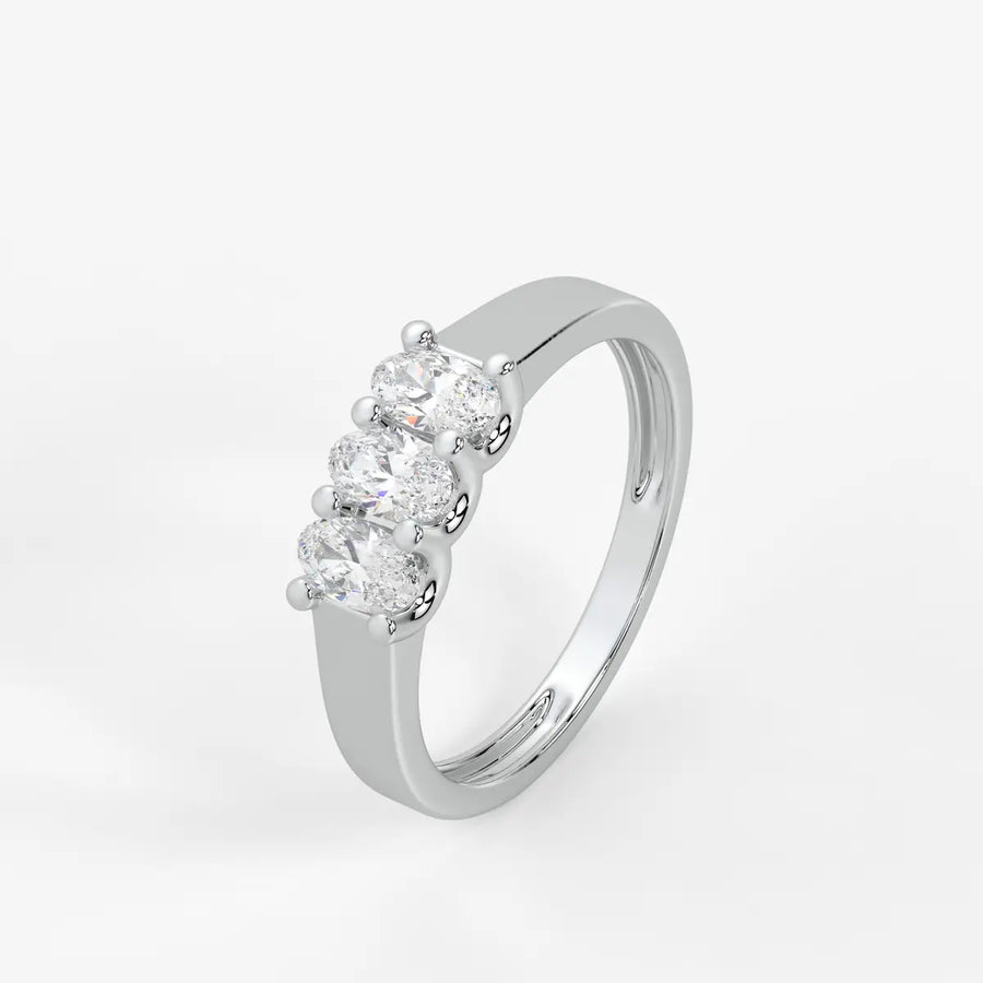 Ovamira Triple Oval Diamond Ring
