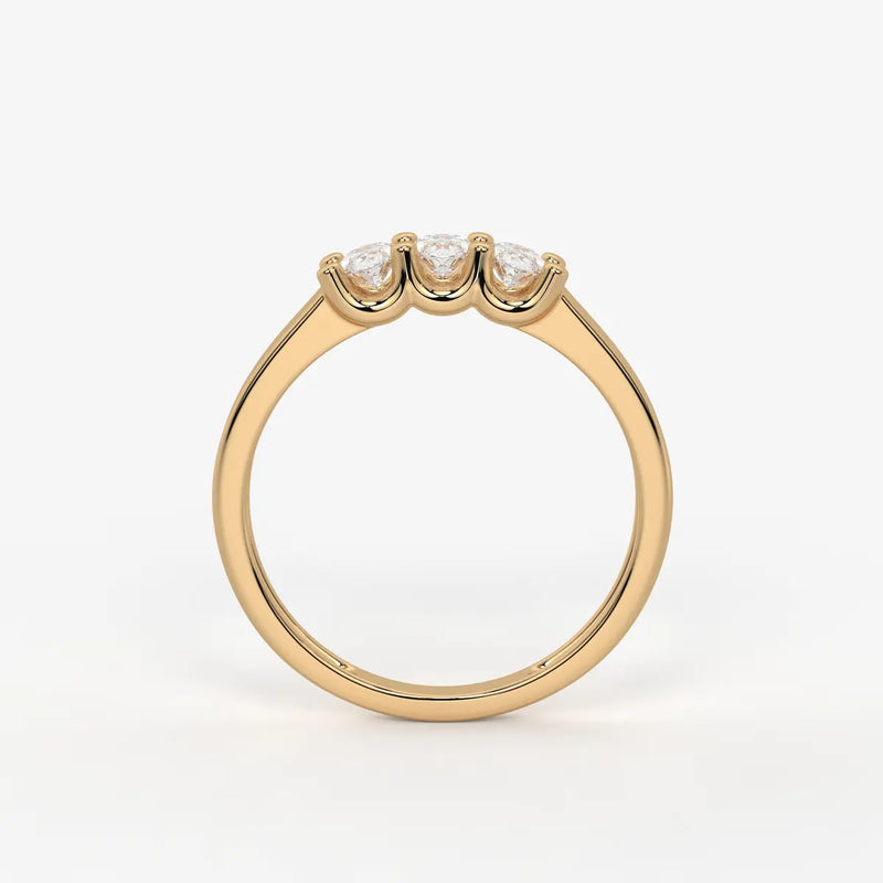 Ovamira Triple Oval Diamond Ring